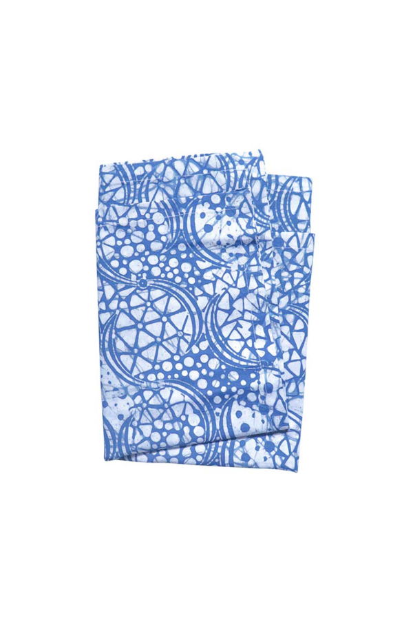Kasih Coop Batik Tea Towel - Blue Stone