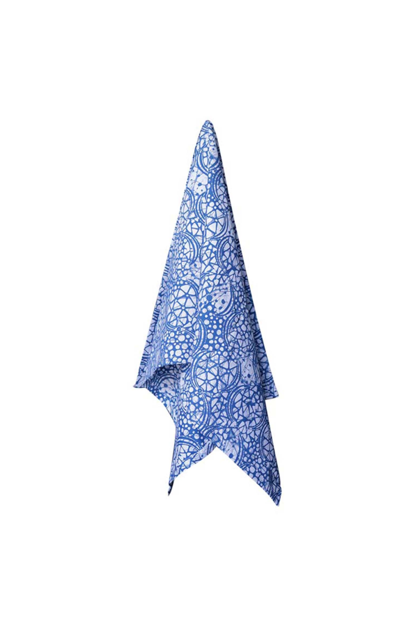 Kasih Coop Batik Tea Towel - Blue Stone