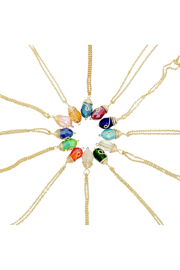 Alegria Accessories Gold Birthstone Necklace