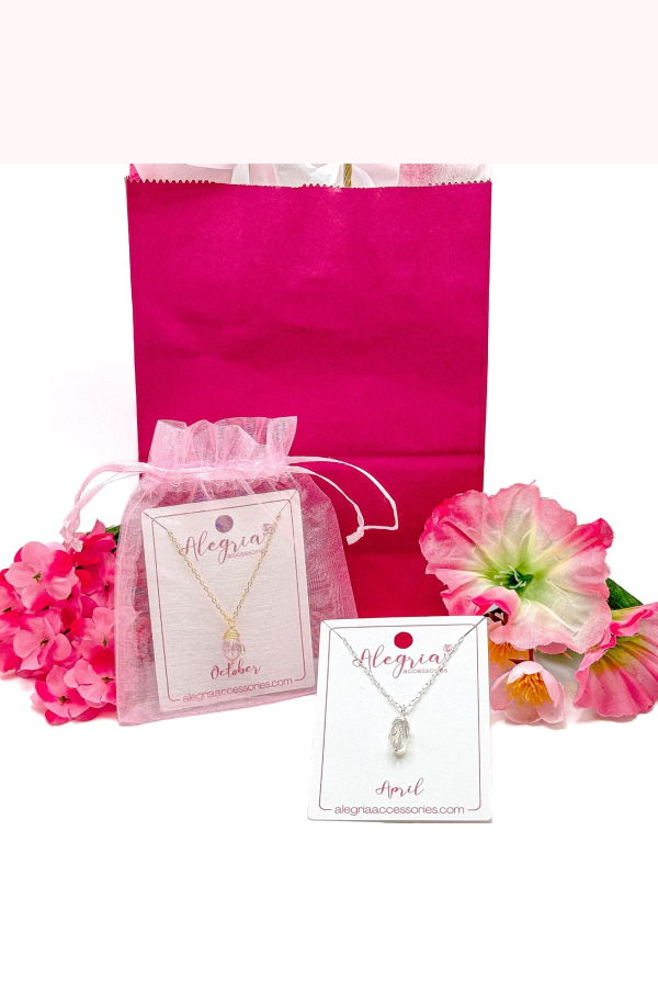 Alegria Accessories Gold Birthstone Necklace