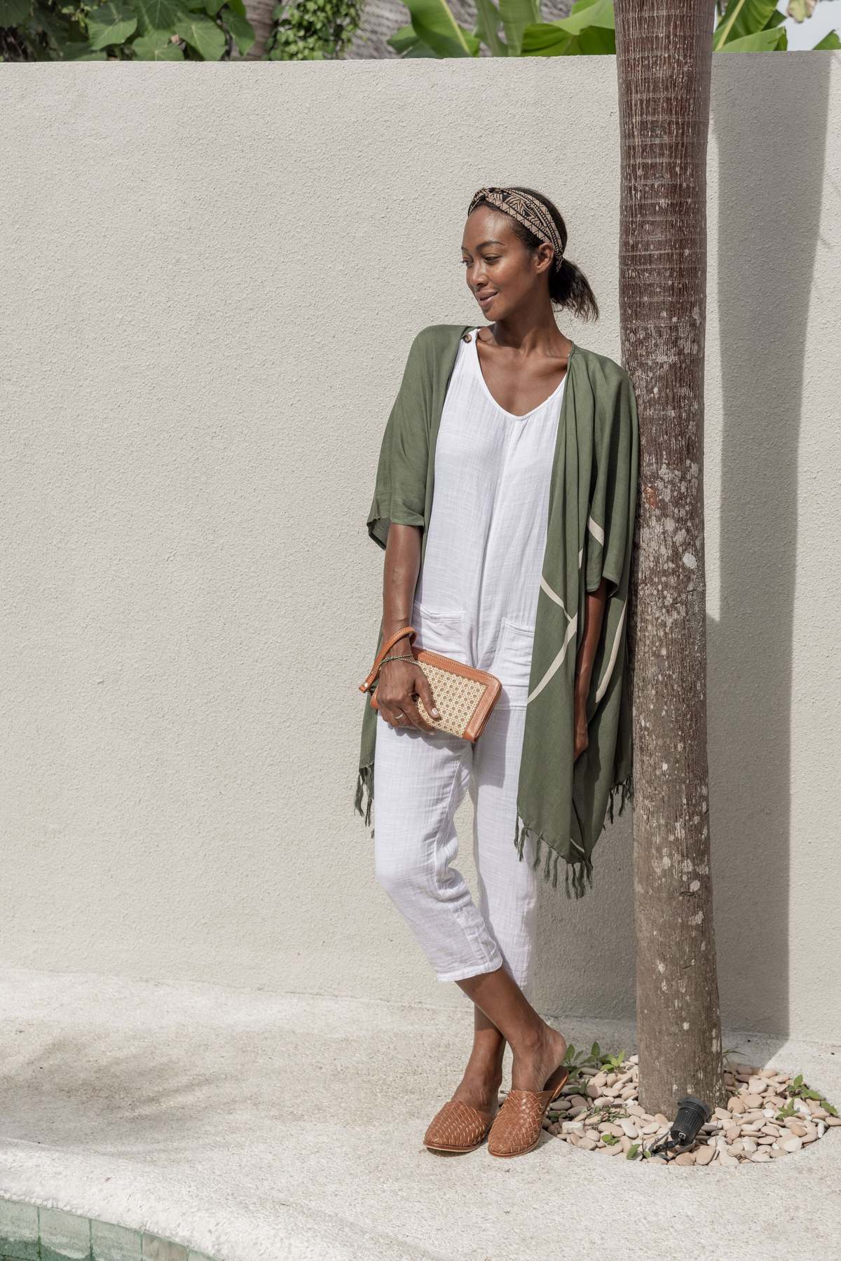 Village Thrive Raja Leather and Cane Wallet - Image 3 of 5