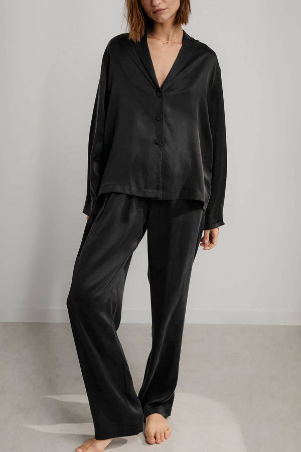 Lunya Washable Silk Long Sleeve Pant Set