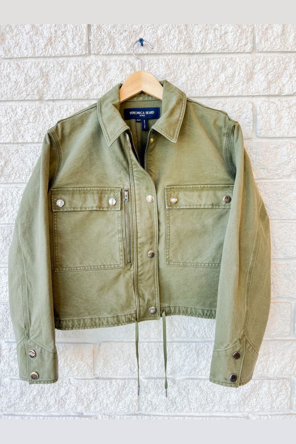 Veronica Beard Stephen Bomber Jacket - Army