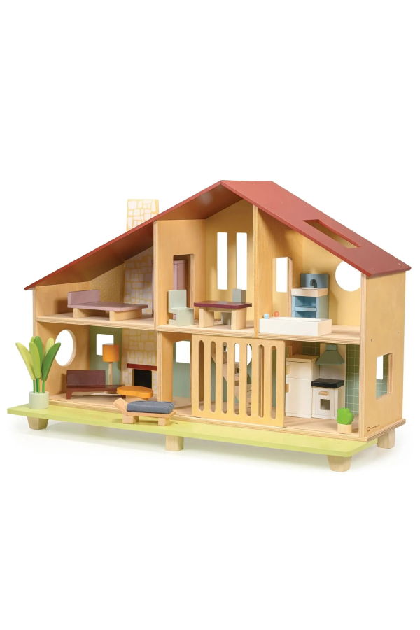 Mentari Toys Cedar Chalet Dollhouse