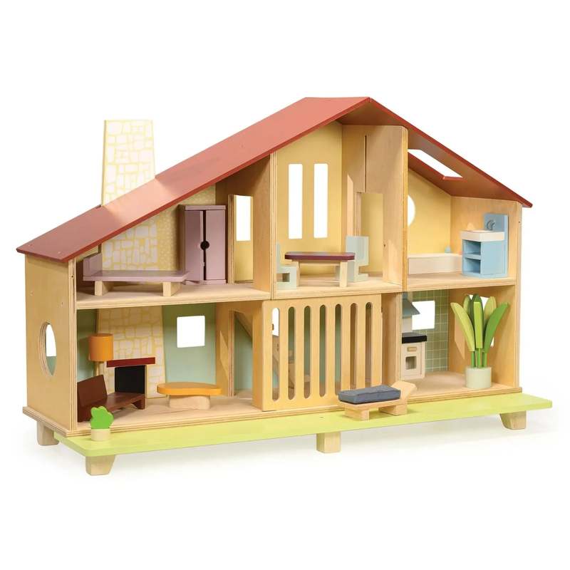Mentari Toys Cedar Chalet Dollhouse