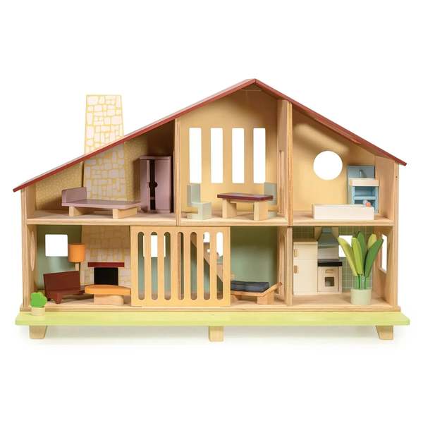 Mentari Toys Cedar Chalet Dollhouse