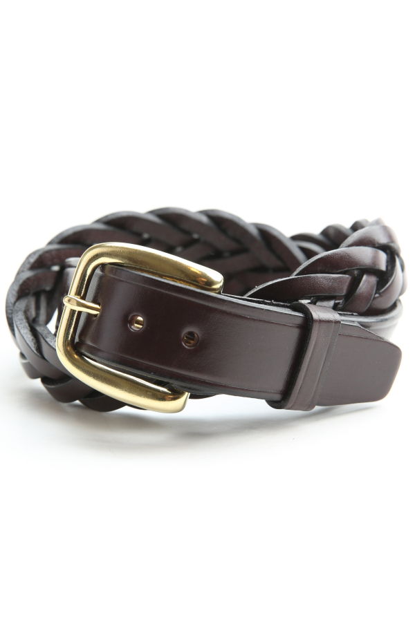 Tory Leather 1.25" Braided (2160) Belt - Havana