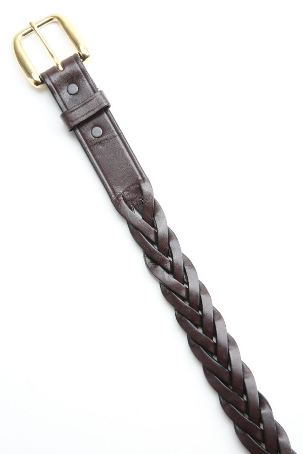 Tory Leather 1.25" Braided (2160) Belt - Havana
