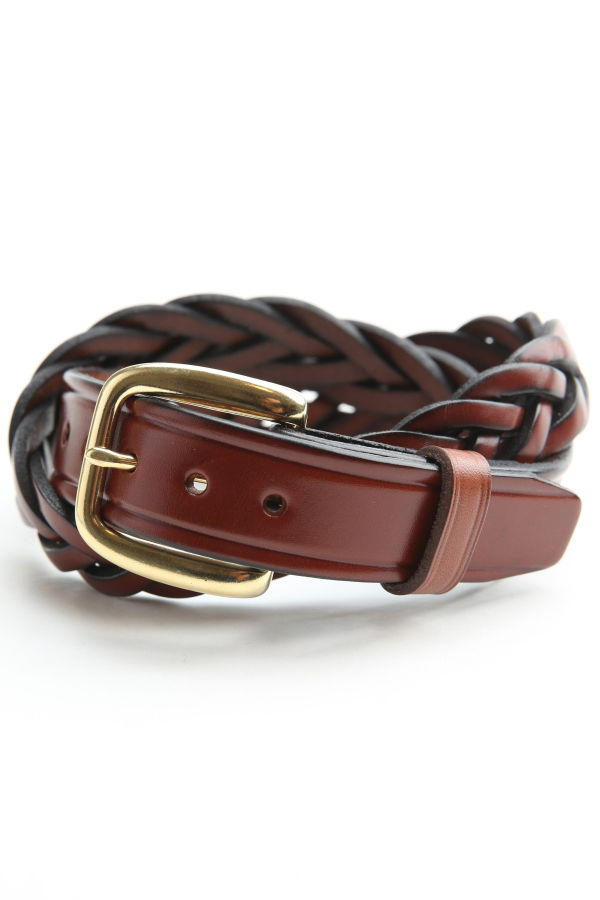 Tory Leather 1.25" Braided Belt - Oakbark