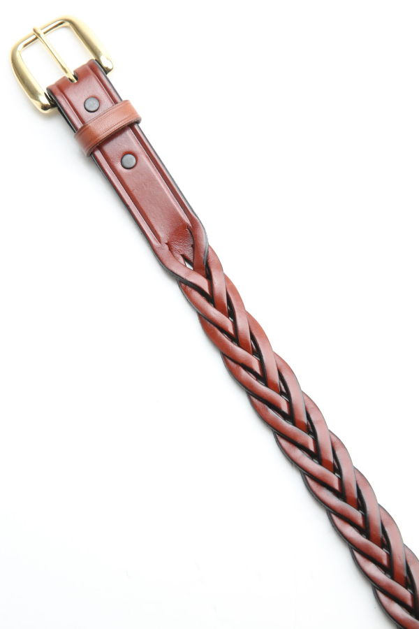 Tory Leather 1.25" Braided Belt - Oakbark