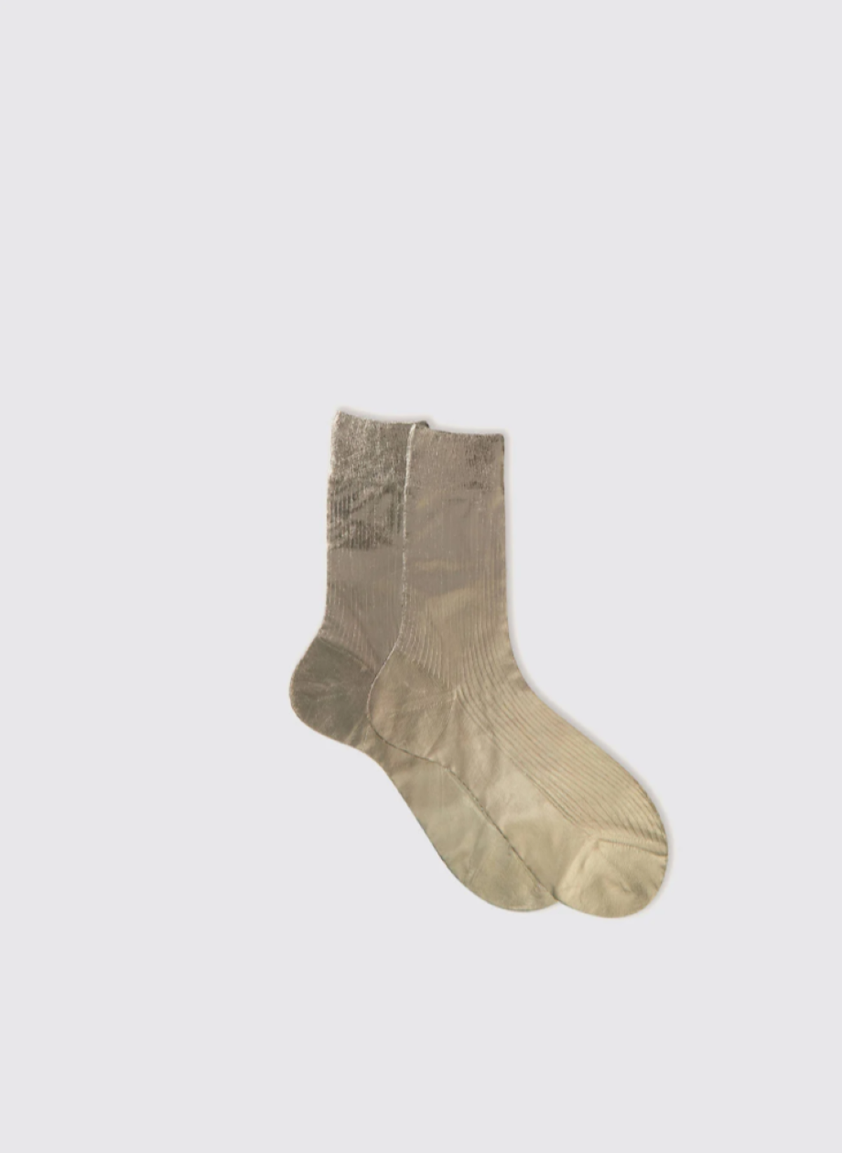 Maria La Rosa One Rib Metallic Socks - Bosco - Image 1 of 1