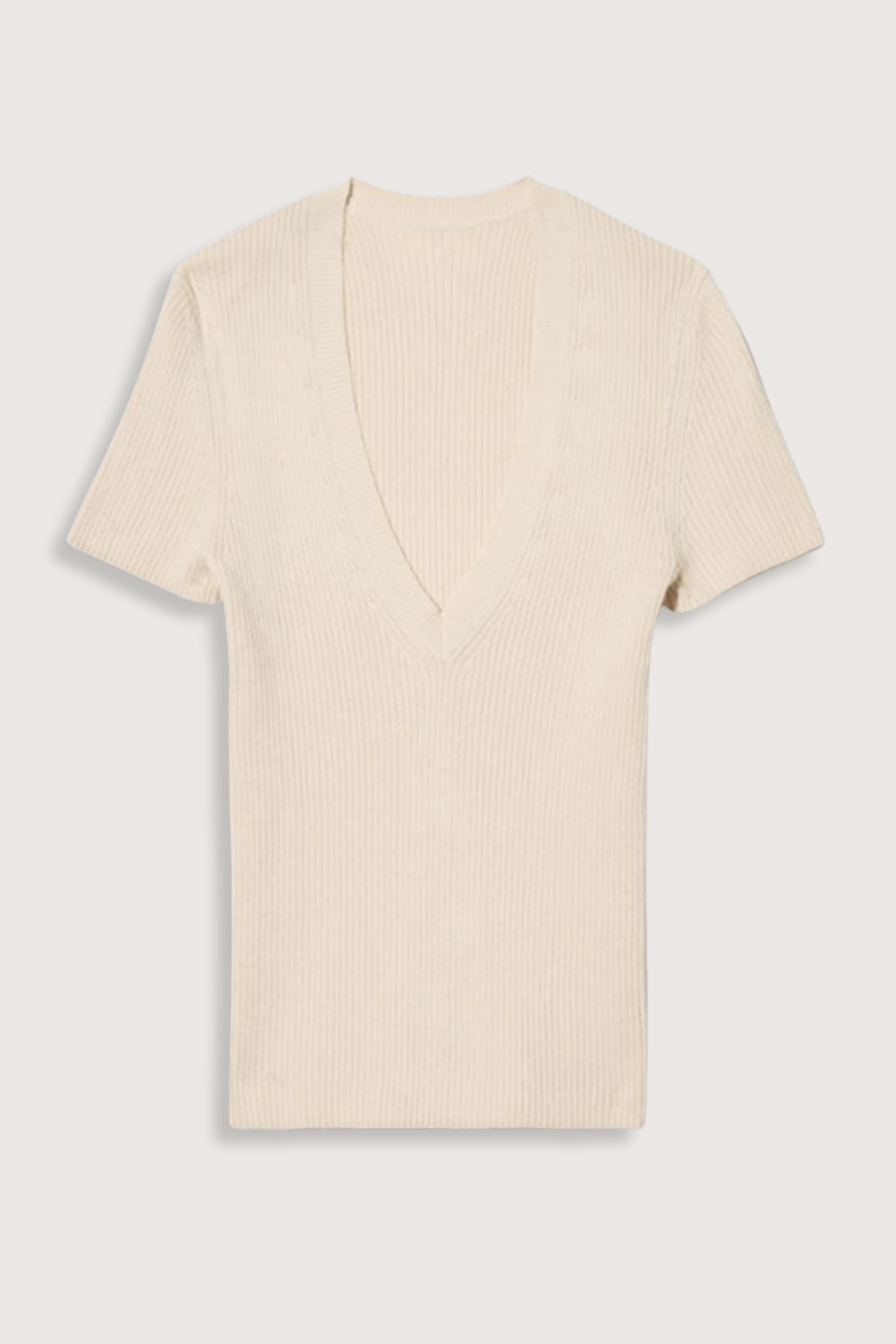 Nili Lotan Italia Short Sleeve Top - Cream - Image 1 of 2