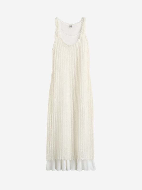 Totme Mohair Knit Tank Dress - Off White