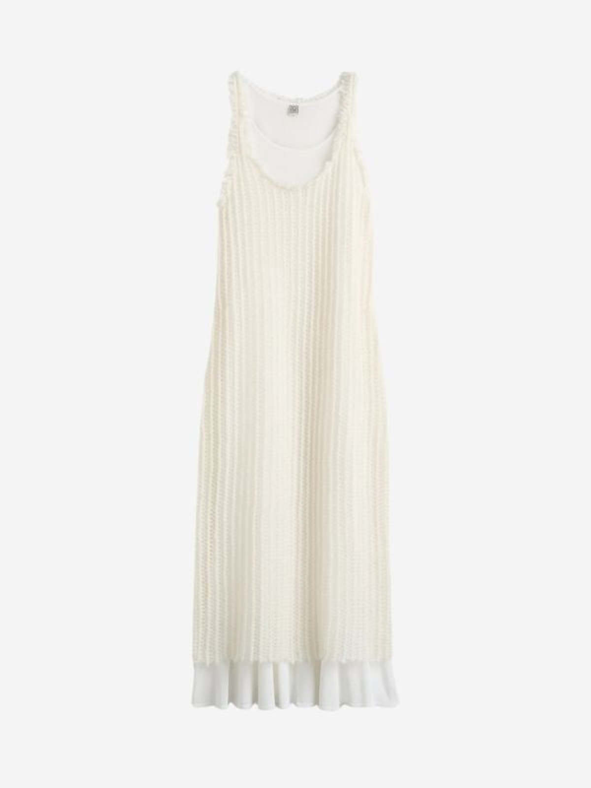 Totême Mohair Knit Tank Dress - Off White - Image 1 of 6