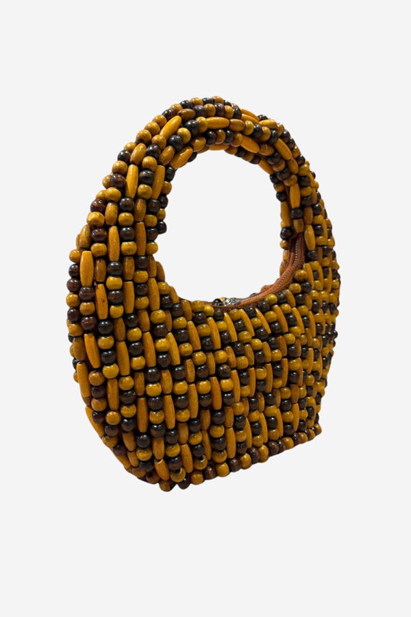 Staud Reef Bag in Multi Wood Beads Bag