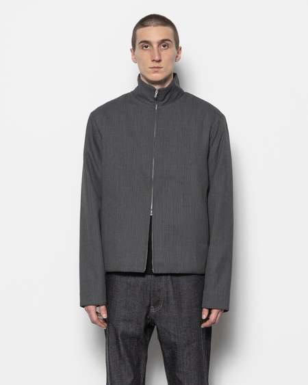 COMMON DIVISOR Vale Stand Collar Jacket - Black Denim | Garmentory