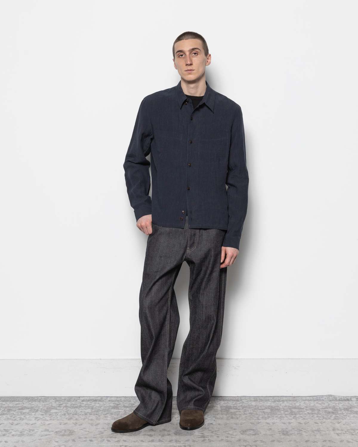 COMMON DIVISOR Kanas Shirt - Navy - Image 4 of 5