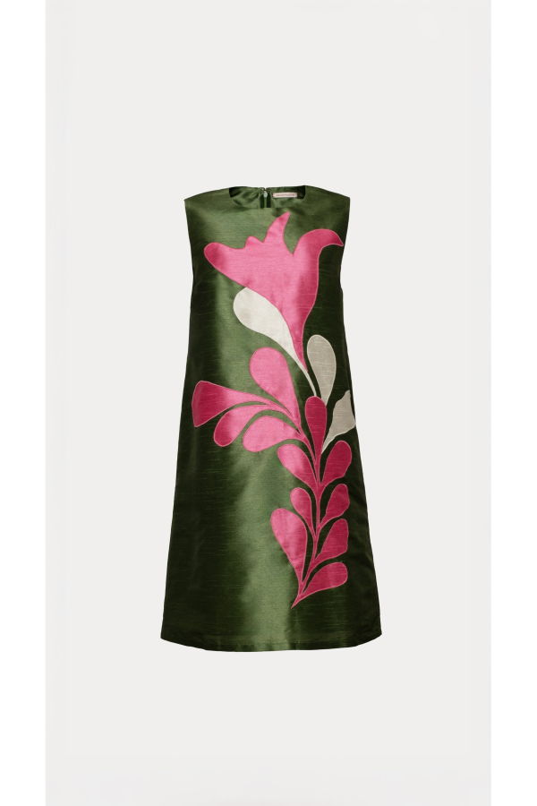 Frances Valentine Lilly Shift Dress Modern Palm - Treetop/Multi
