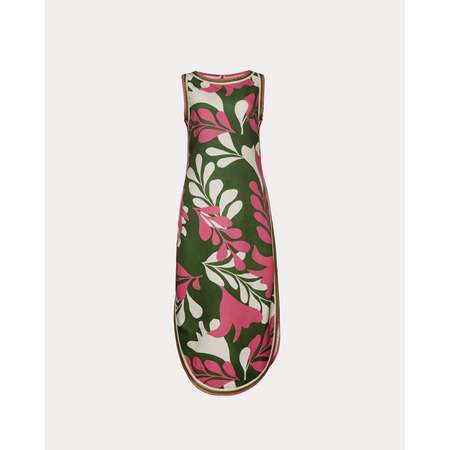 Frances Valentine Carlyle Maxi Dress - Oyster/Olive | Garmentory