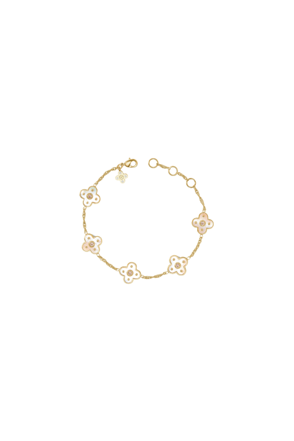 Julie Vos Colette Delicate Bracelet - Gold/Champagne