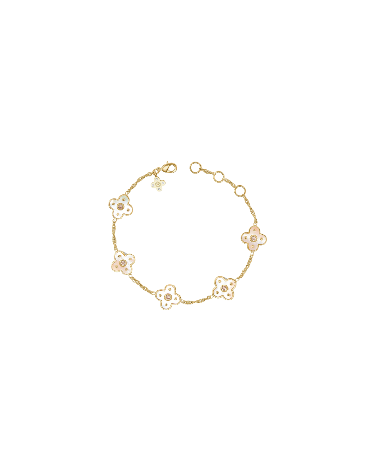 Julie Vos Colette Delicate Bracelet - Gold/Champagne - Image 1 of 2