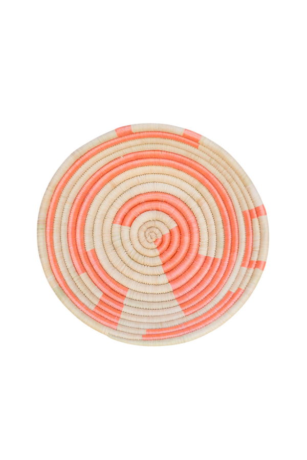 Indego Africa Mini Plateau Basket - Natural / Orange