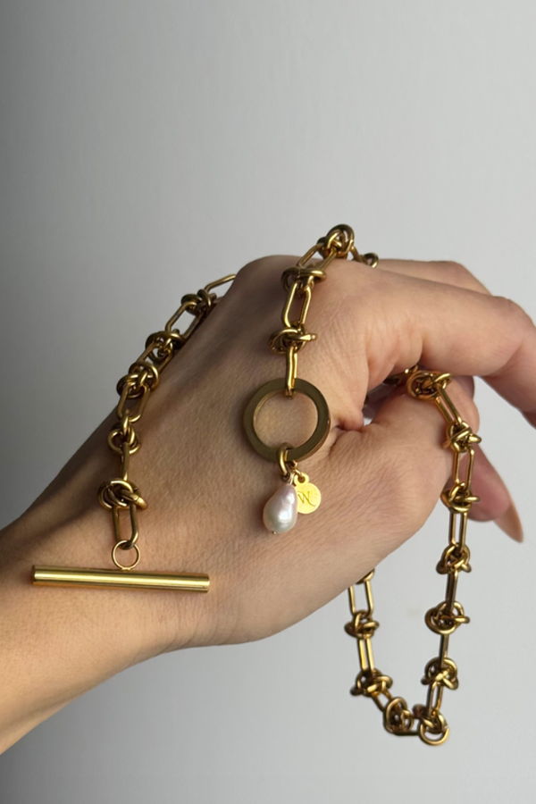 WILYMI Écume Pearl Knotted Necklace