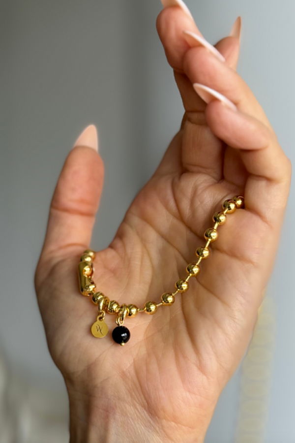 WILYMI Isola Tourmaline & Gold Sphere Necklace