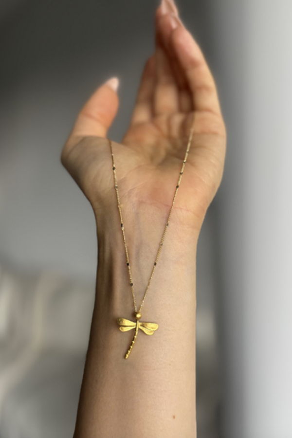 WILYMI Limitless Mini Dragonfly Necklace - Gold