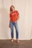 People of Leisure Budweiser Raglan Top - Red - Thumbnail 2
