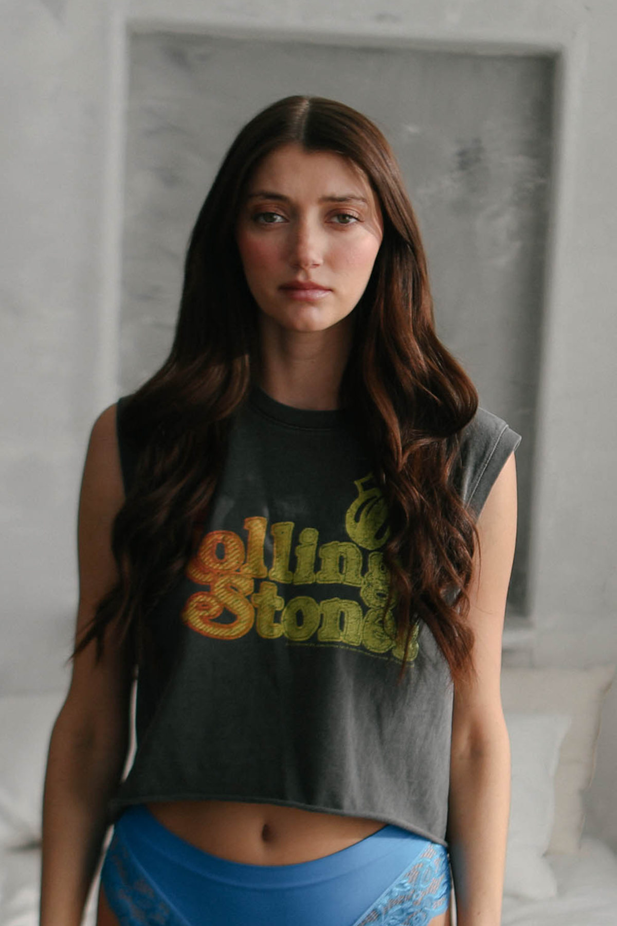 People of Leisure Rolling Stones Hot Stuff Tank - Vintage Black - Image 2 of 5