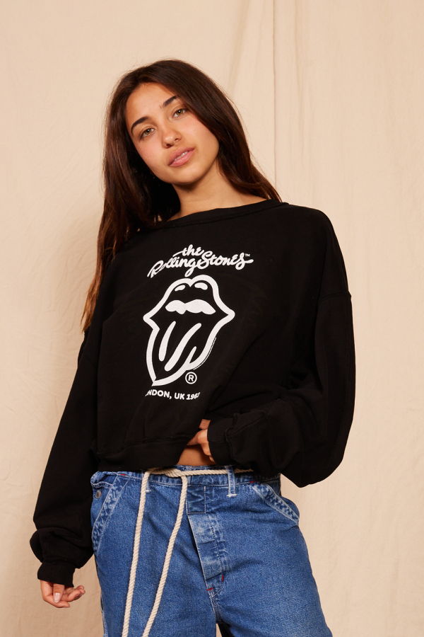 People of Leisure Rolling Stones London Raglan Sweatshirt - Black