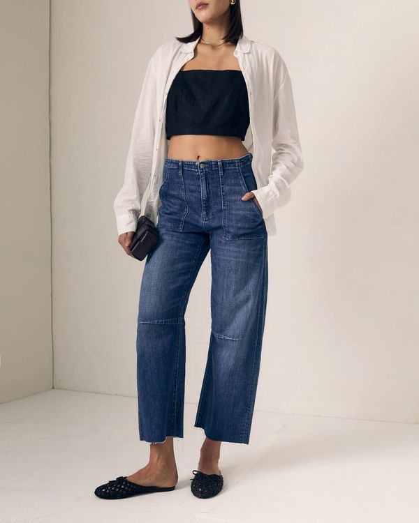 Le Jean Utility Soft Barrel Jeans Le Jean Utility Soft Barrel Jeans