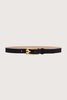 Victoria Beckham Pin Buckle Suede Belt - Navy - Thumbnail 1