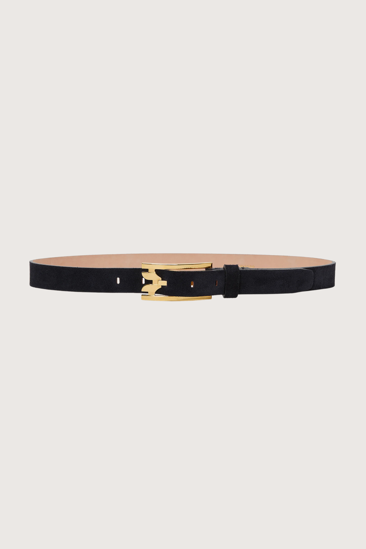 Victoria Beckham Pin Buckle Suede Belt - Navy - Image 1 of 2