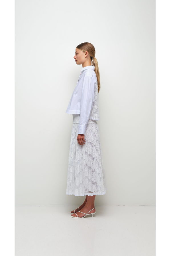 Jonathan Simkhai Kacey Cotton Lace Shirt - Ivory