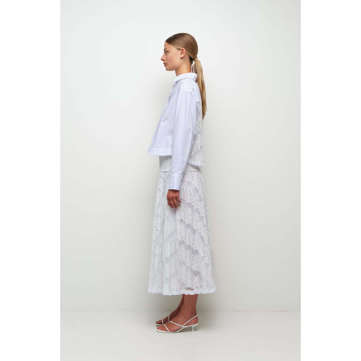 Jonathan Simkhai Kacey Cotton Lace Shirt - Ivory - Image 2 of 3