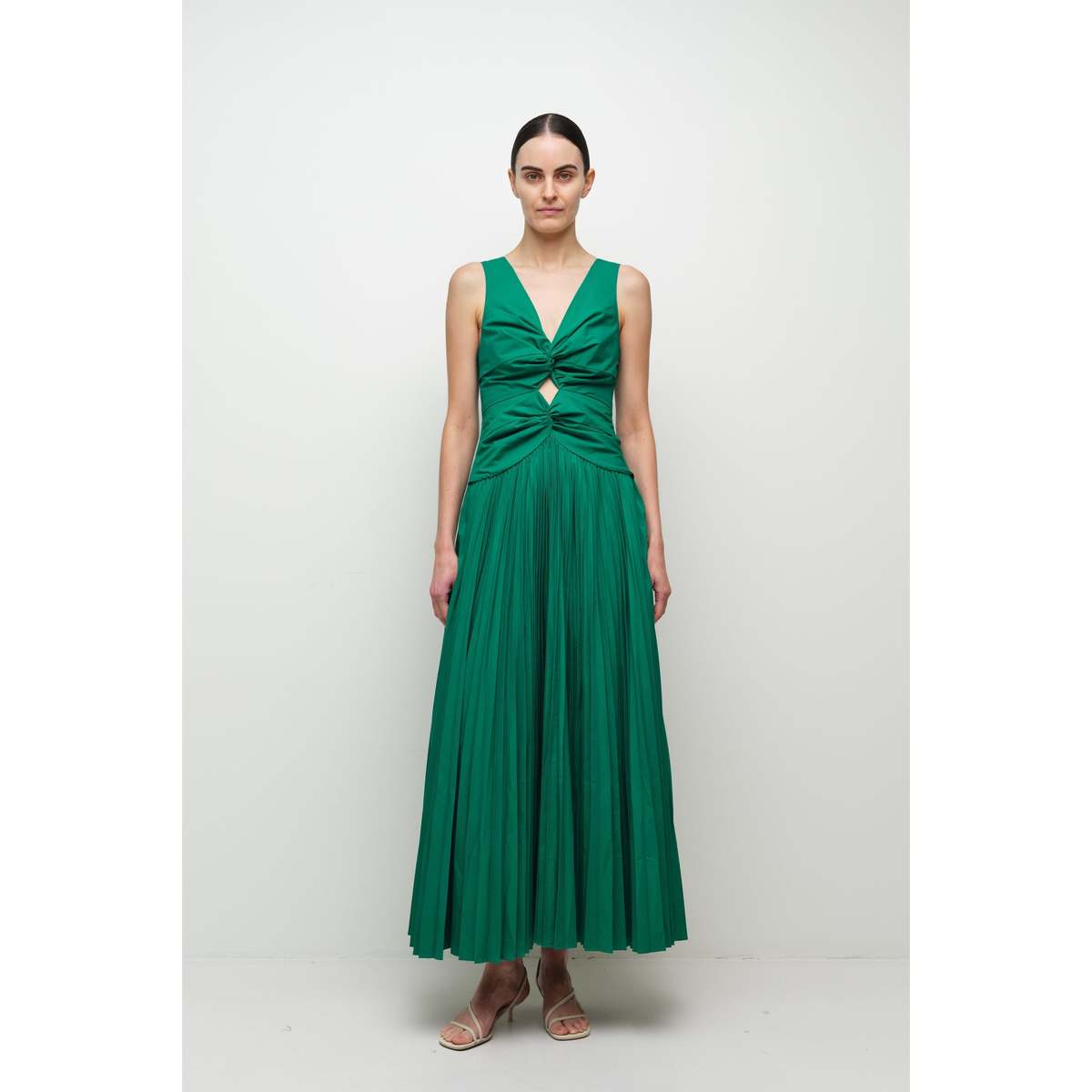 high low flowy dress Sunshower Flowy Linen Blend Dress - / Ruby Red- SizeXS main image 1