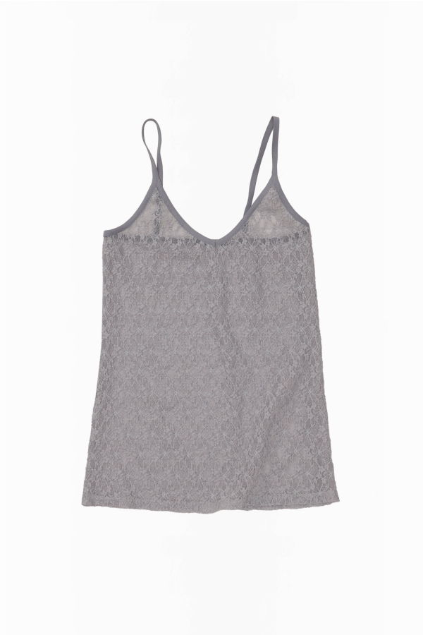 Simone Wild Lace Tetti Top - Gray