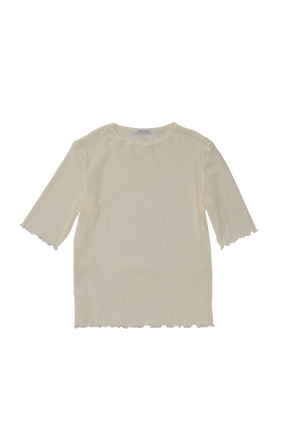 Simone Wild Soft Mesh Tess Top - Milk