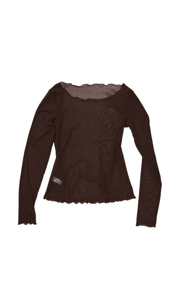 Simone Wild Soft Mesh Toyster Top - Chocolate