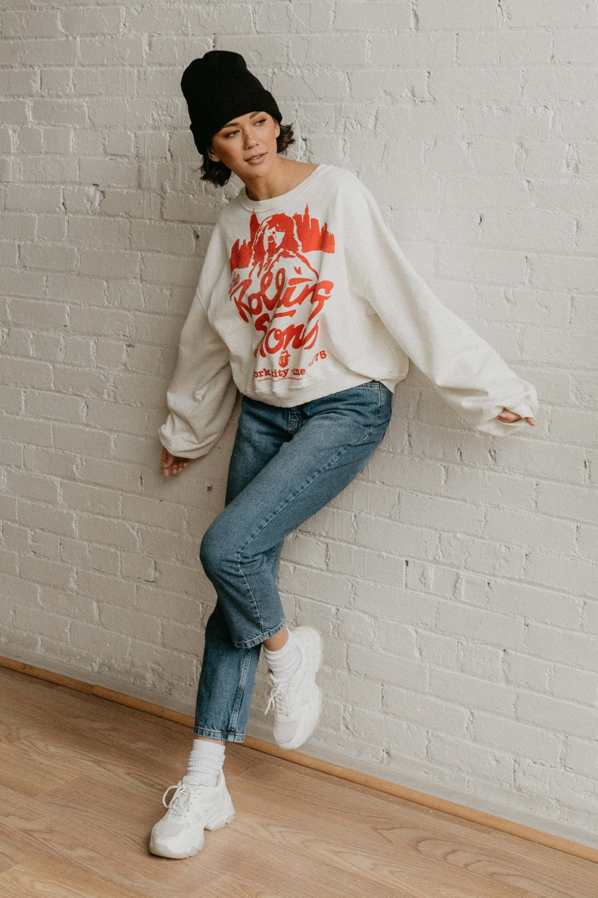 People of Leisure The Rolling Stones New York City Sweatshirt - Ivory - Image 2 of 9