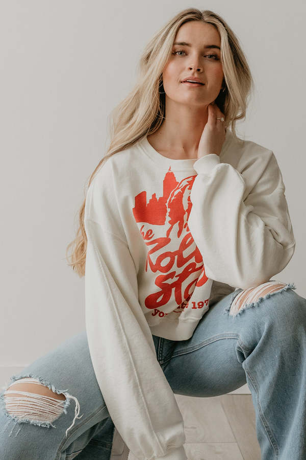People of Leisure The Rolling Stones New York City Sweatshirt - Ivory