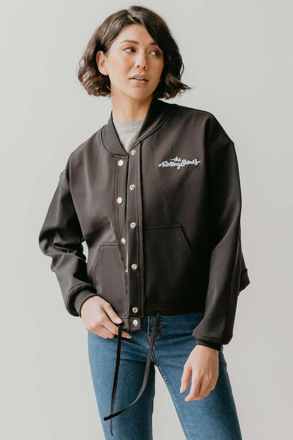 People of Leisure The Rolling Stones Varsity Jacket - Black