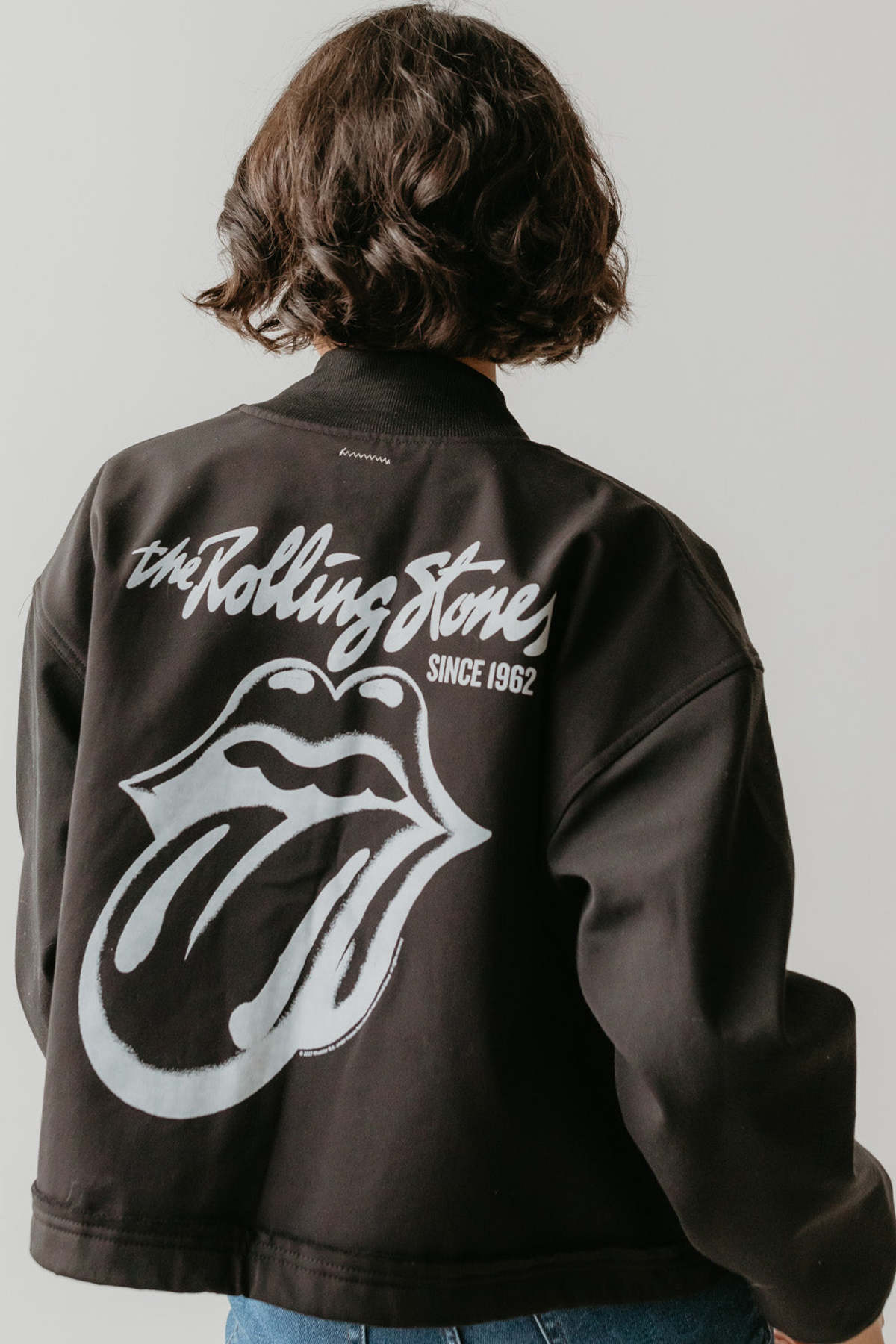 People of Leisure The Rolling Stones Varsity Jacket - Black - Image 7 of 8