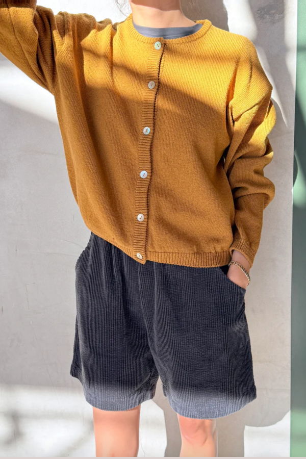 Le Bon Shoppe Leila Cotton Cardigan - Dijon