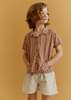 KIDS Caramel Bamboo Children's Cotton Shirt - Kaleidoscope Print Shirt - Thumbnail 2