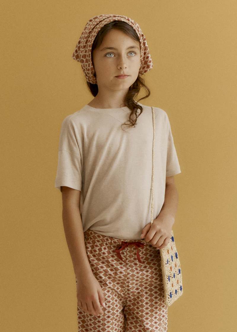 Kids Caramel Dandelion Cotton Scarf - Kaleidoscope Print