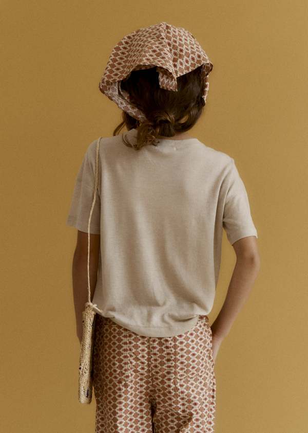 Kids Caramel Dandelion Cotton Scarf - Kaleidoscope Print