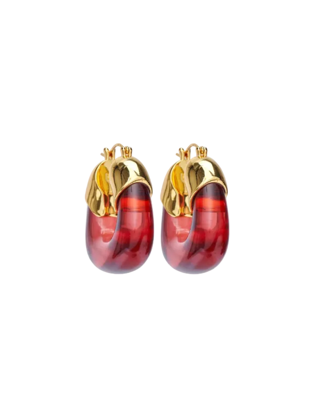Lizzie Fortunato Organic Hoops Earrings - Wine - Image 1 of 2